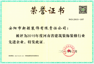 215年度装修行业先进企业